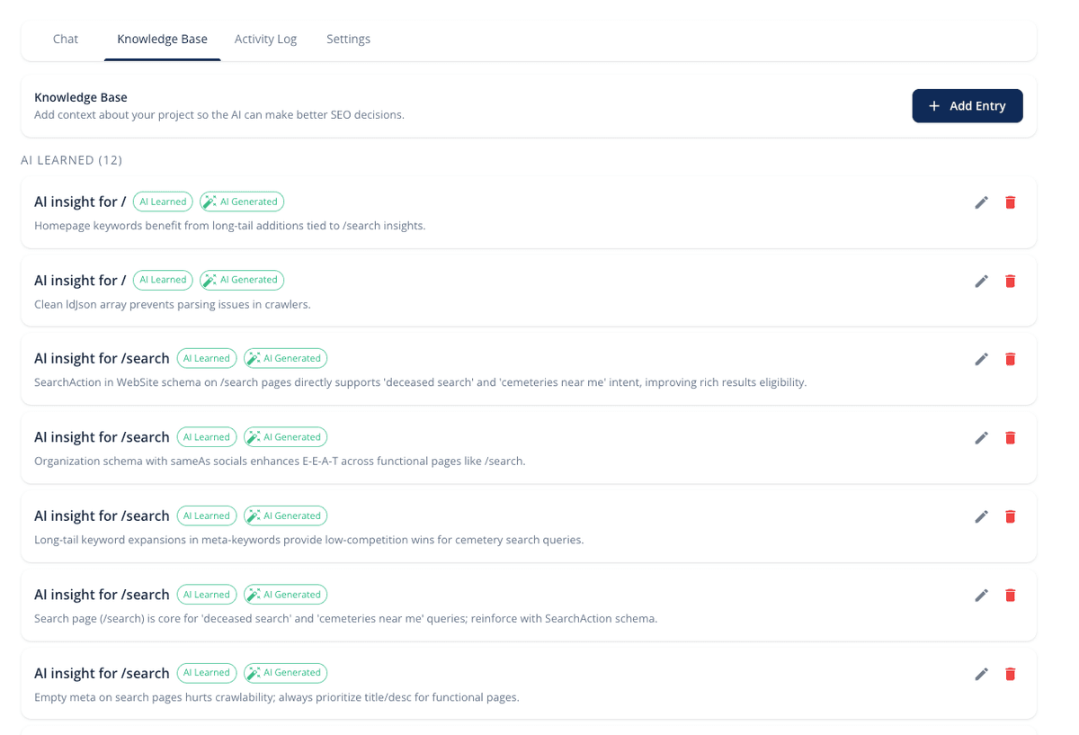 AI Assistant Knowledge Base