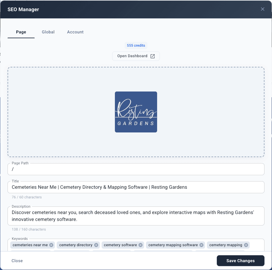 Robots.txt dashboard